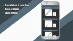 Lighting Calculations app interface